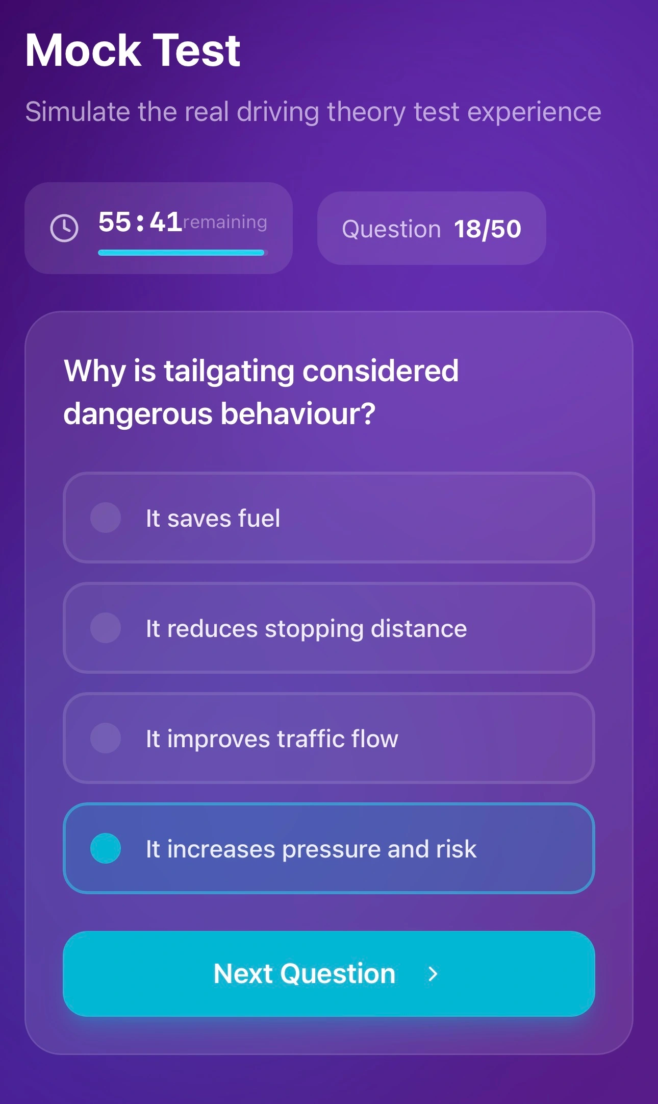 Mock Test Screen